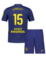 Otroške Nogometnih dresov Atletico Madrid Clement Lenglet #15 Gostujoči 2025-26 Kratki rokavi (+ hlače)